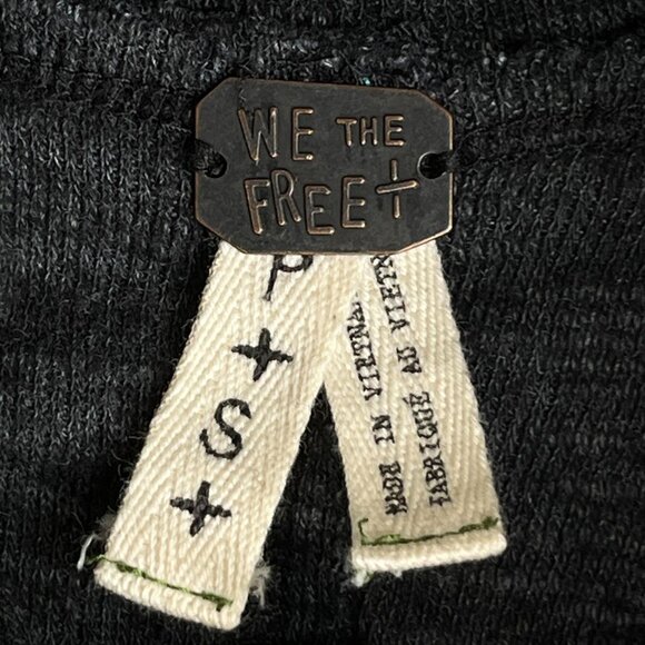 Free People We The Free Split Back Turtleneck Top Size S  Exposed Seam - Picture 11 of 13